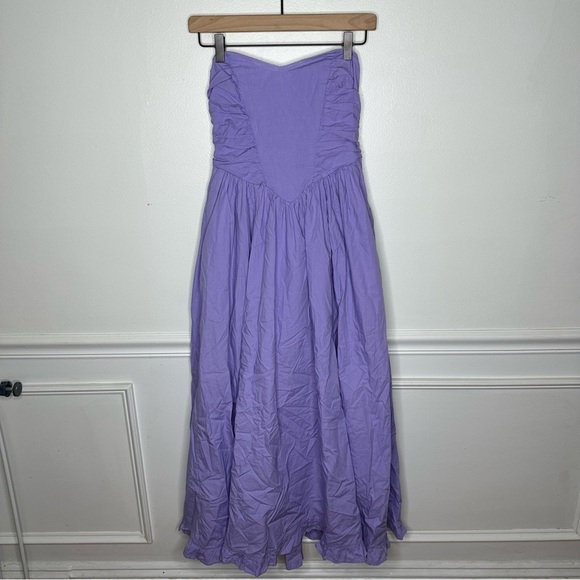 Free People Cohen Poplin Midi Dress in Light Purple Womens Size X-Small - Picture 3 of 11